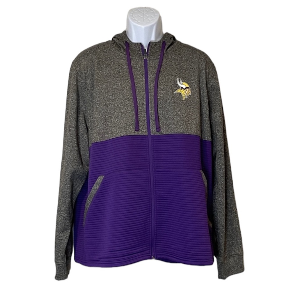 NFL Team Apparel Minnesota Vikings Zip Hoodie